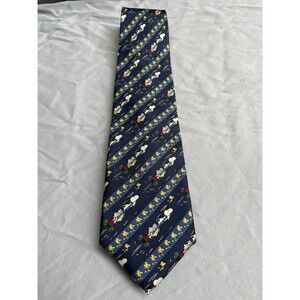 Peanuts Syndicate Necktie Snoopy Linus Woodstock 100 % Silk Made In Italy
